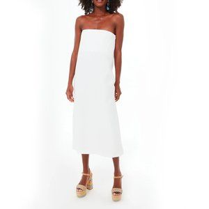 Tuckernuck Strapless Ivory Crepe Marin Dress